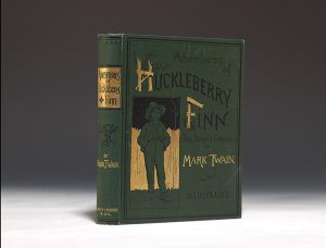 1885 first edition, first issue of Mark Twain’s  Huckleberry Finn.  New York: Charles Webster. 